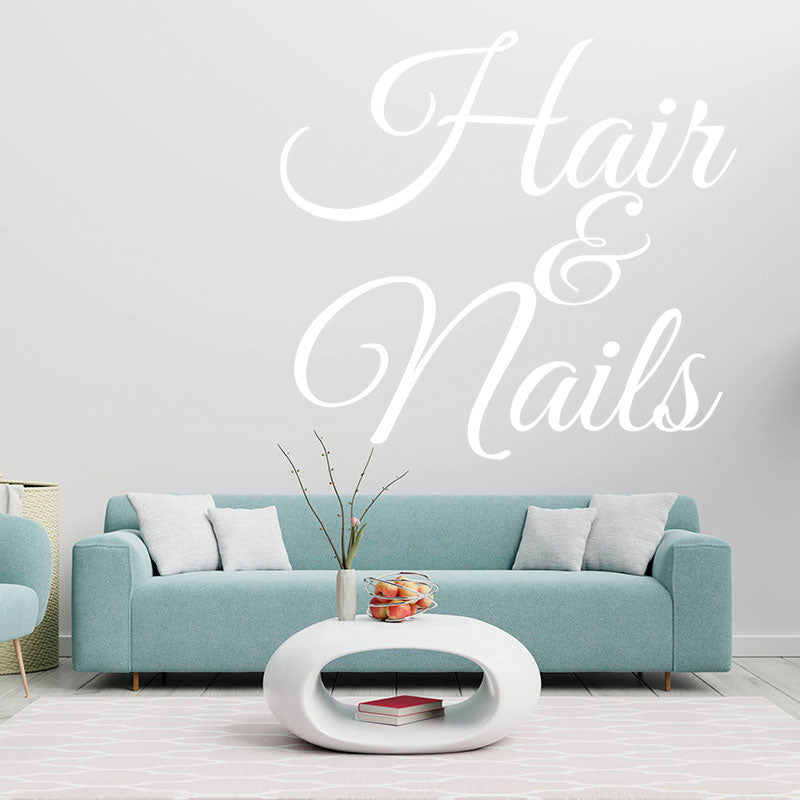 hair nails wall sticker