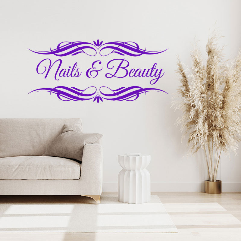 nails beauty salon wall art