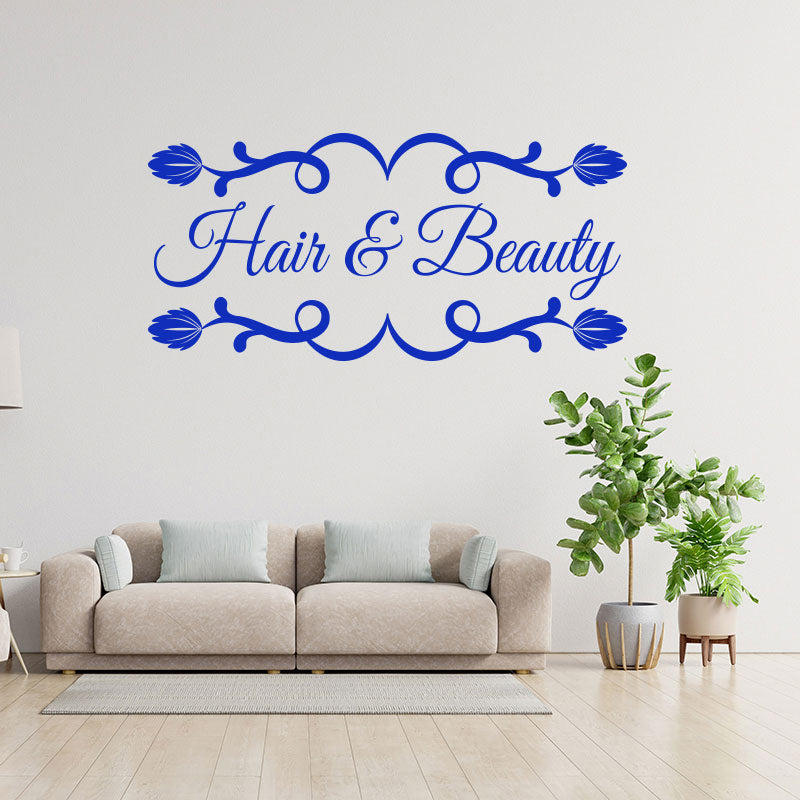 hair beauty salon decal wall sticker
