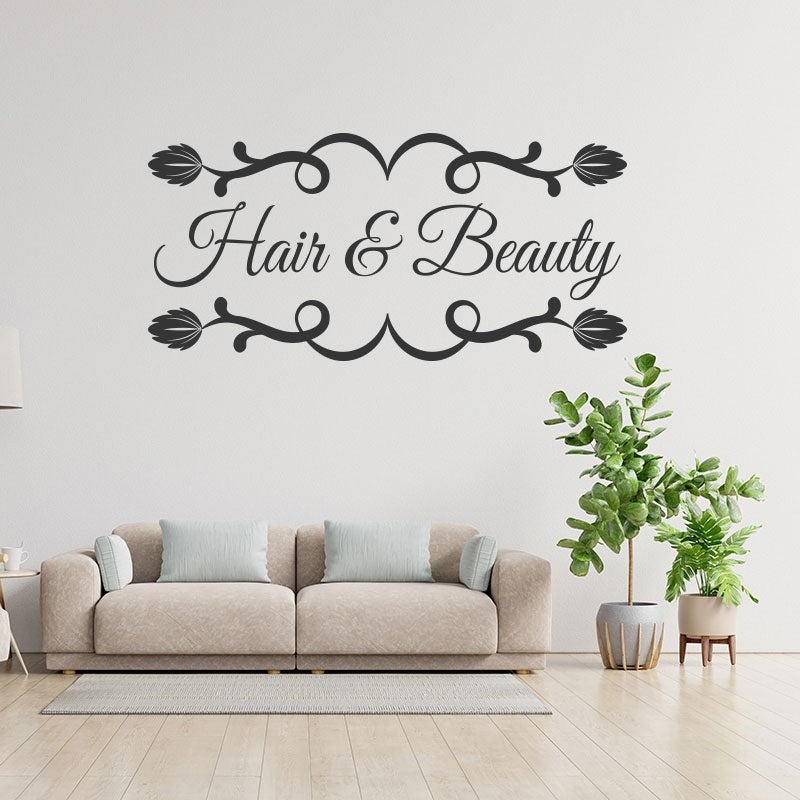 hair beauty salon decal wall sticker