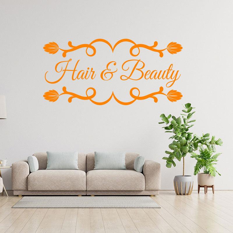 hair beauty salon decal wall sticker