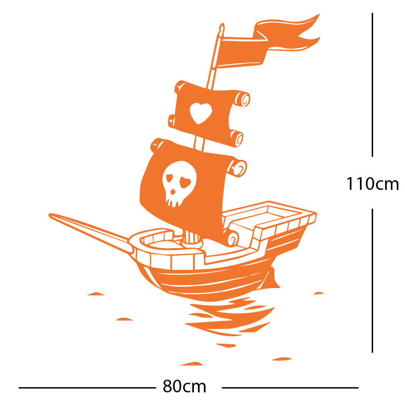 pirate ship wall sticker