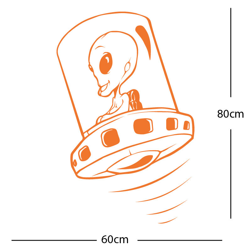 flying saucer alien wall sticker