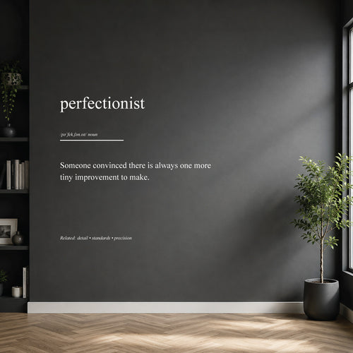 Perfectionist dictionary definition wall sticker