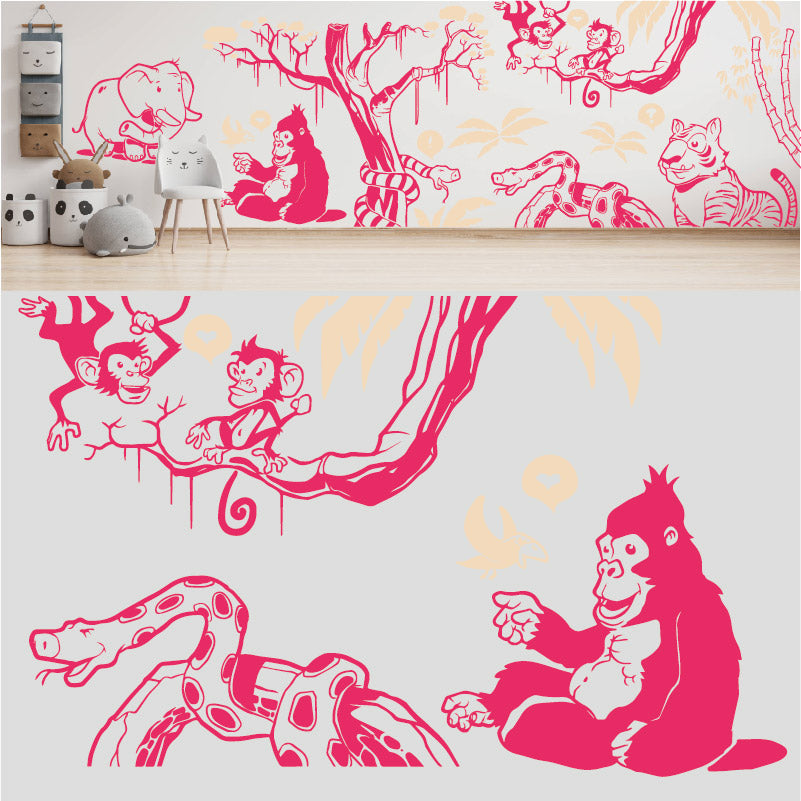 in the jungle complete wall mural wall sticker
