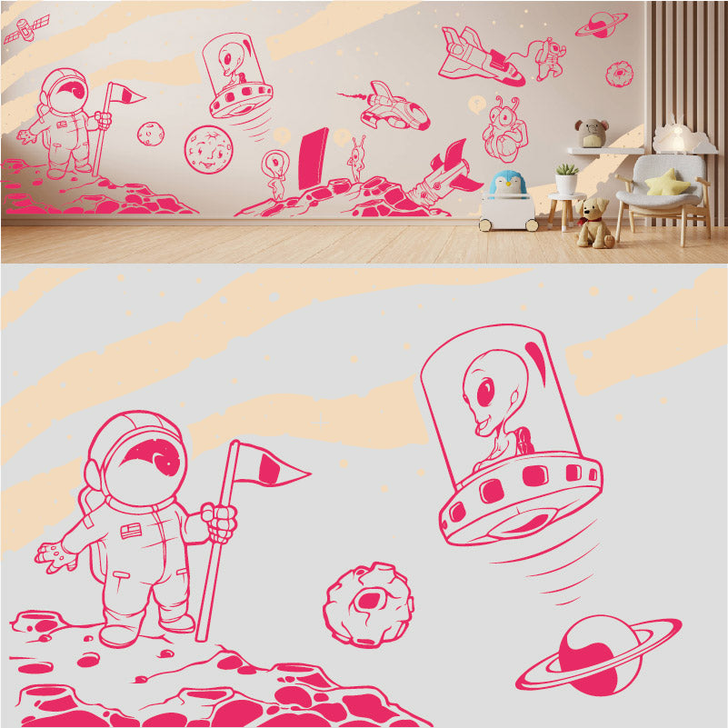 in space complete wall mural wall sticker