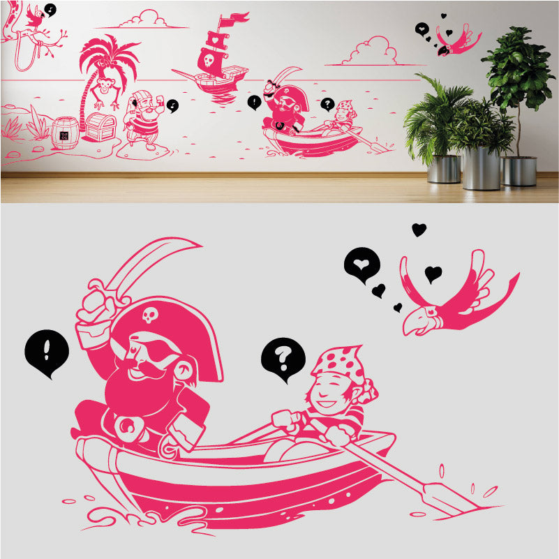 a pirates life complete wall mural