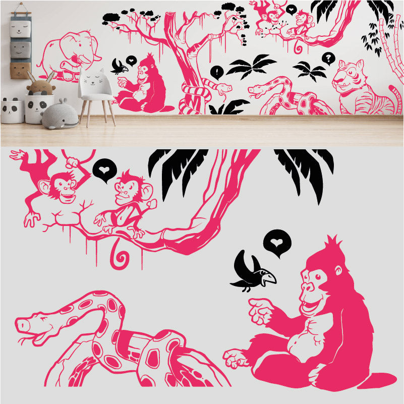 in the jungle complete wall mural wall sticker