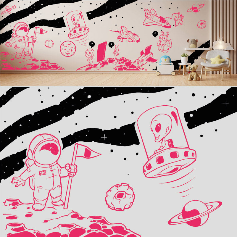 in space complete wall mural wall sticker