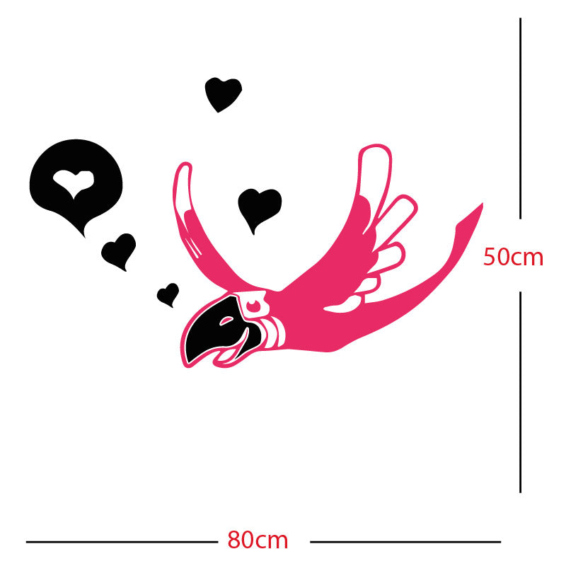 parrot pirate theme wall sticker