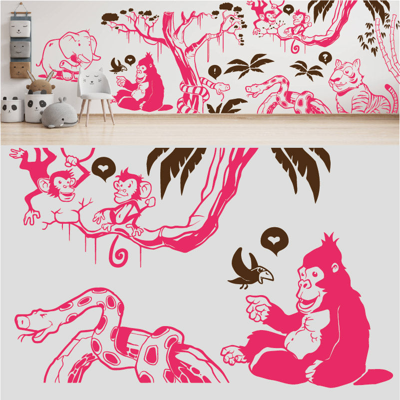 in the jungle complete wall mural wall sticker