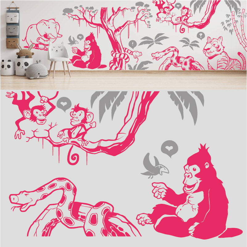 in the jungle complete wall mural wall sticker
