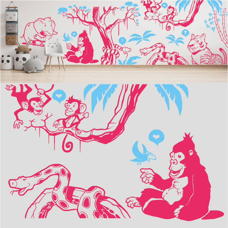 in the jungle complete wall mural wall sticker