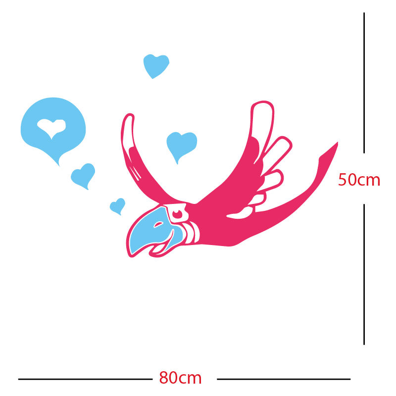 parrot pirate theme wall sticker