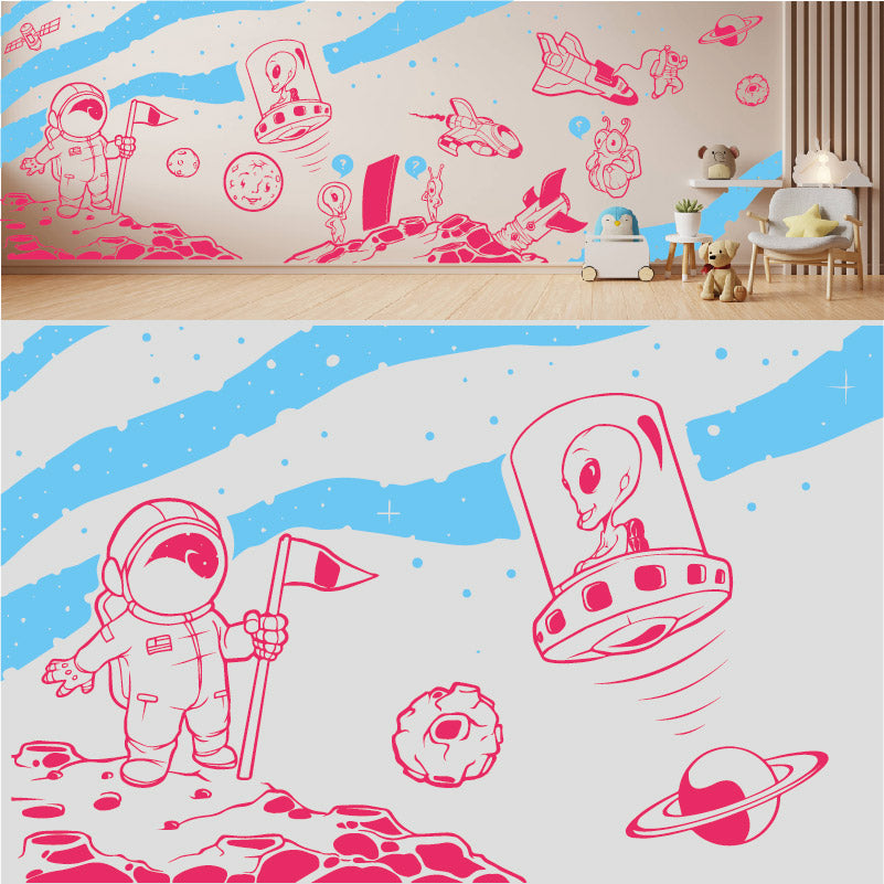 in space complete wall mural wall sticker