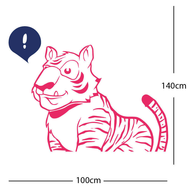 jungle tiger wall sticker