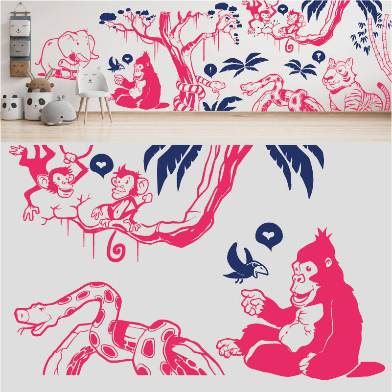 in the jungle complete wall mural wall sticker