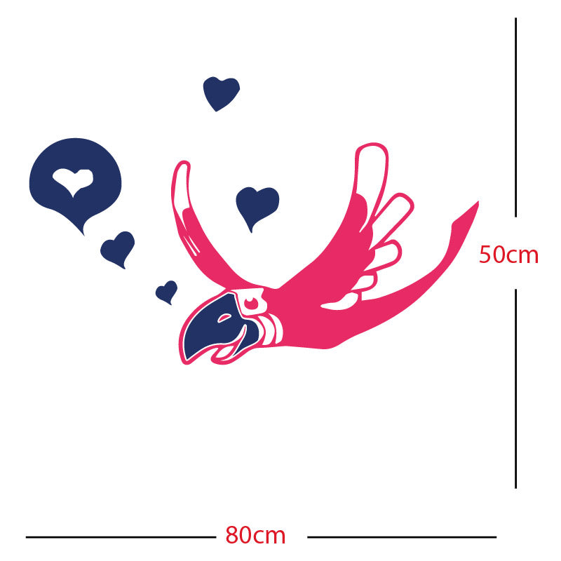 parrot pirate theme wall sticker