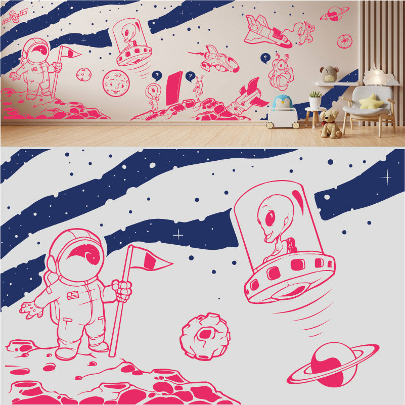 in space complete wall mural wall sticker