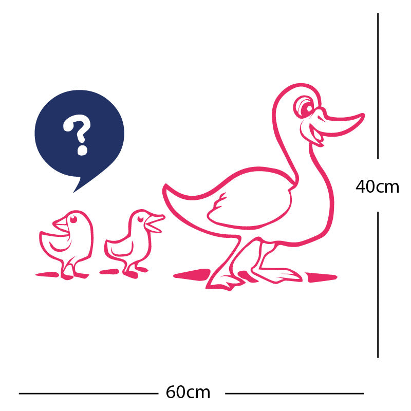 duck with chicks wall sticker