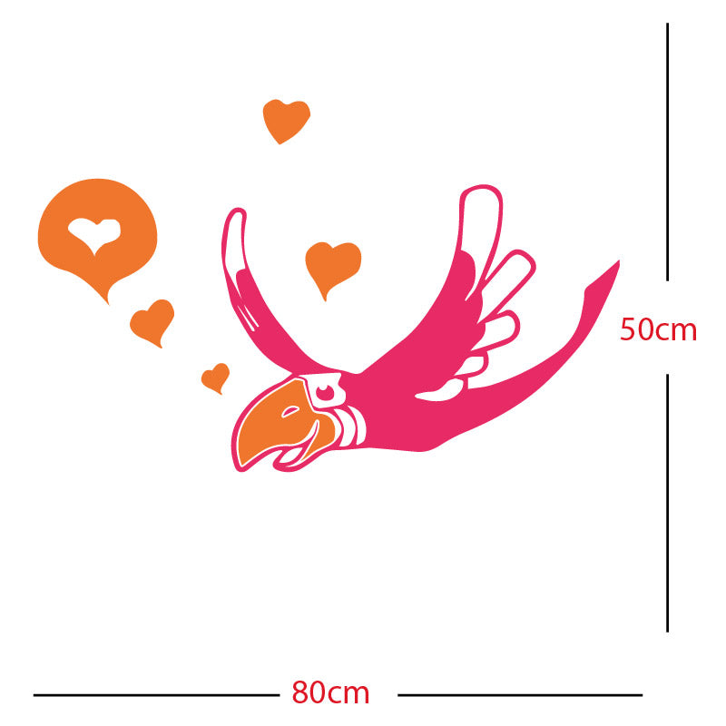 parrot pirate theme wall sticker