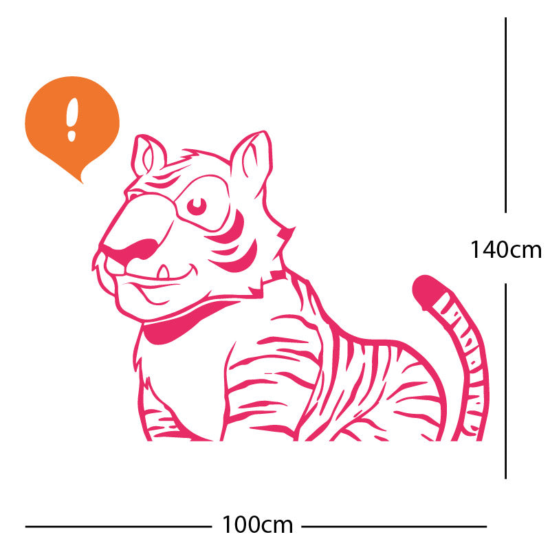 jungle tiger wall sticker