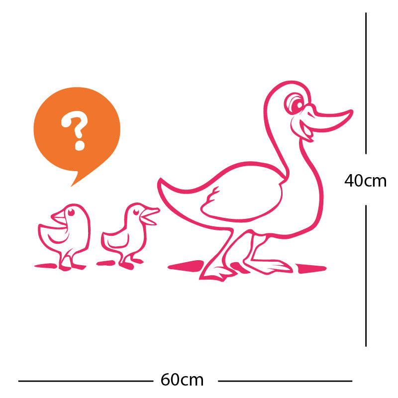 duck with chicks wall sticker