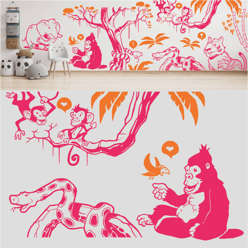 in the jungle complete wall mural wall sticker