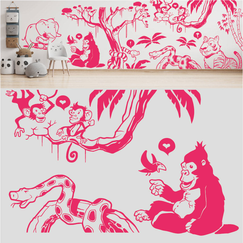 in the jungle complete wall mural wall sticker