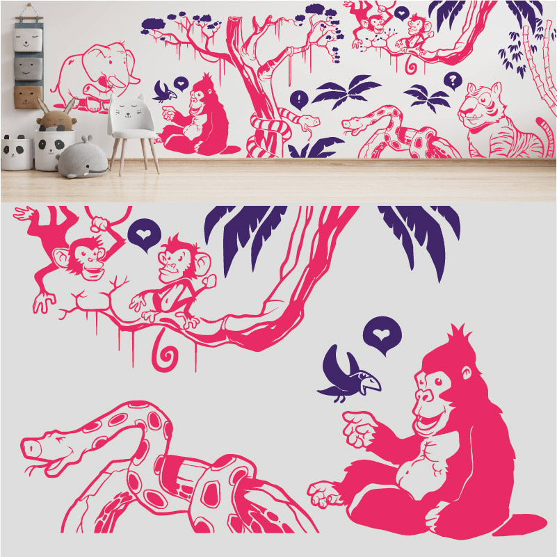 in the jungle complete wall mural wall sticker