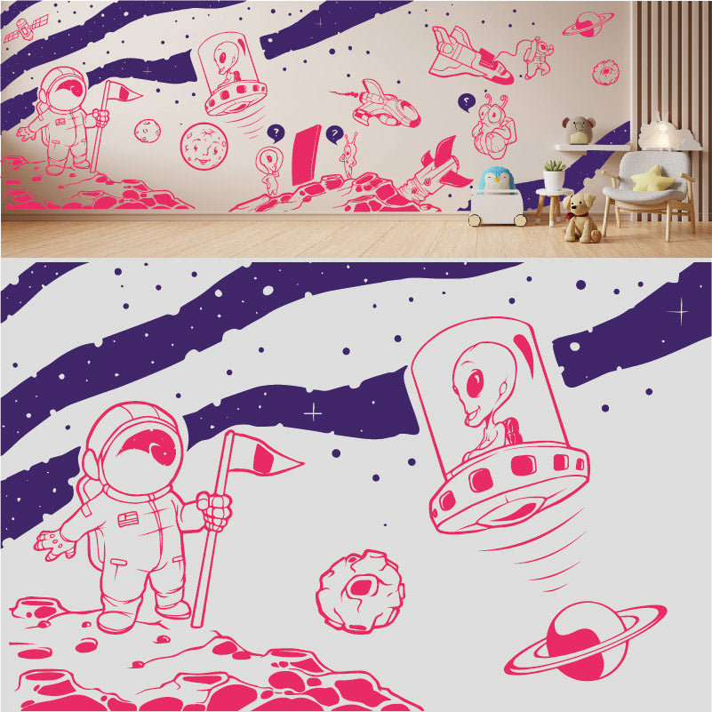 in space complete wall mural wall sticker