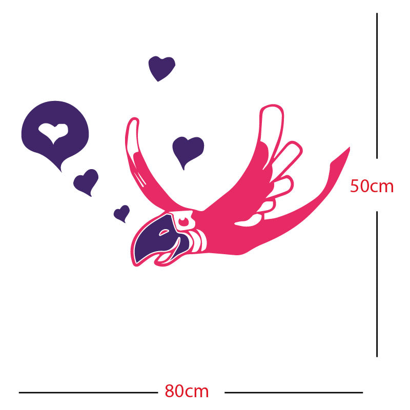 parrot pirate theme wall sticker