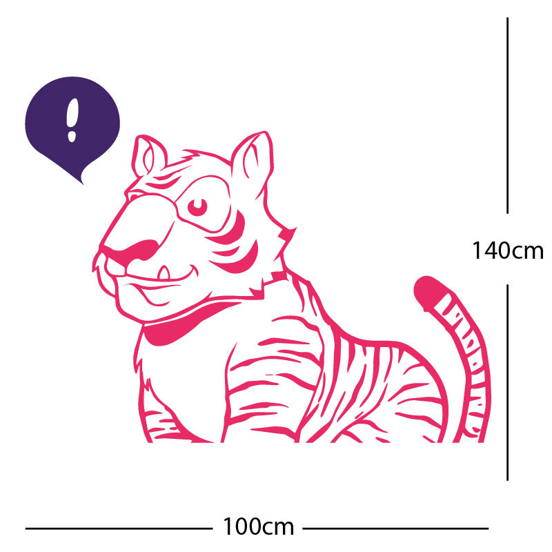 jungle tiger wall sticker