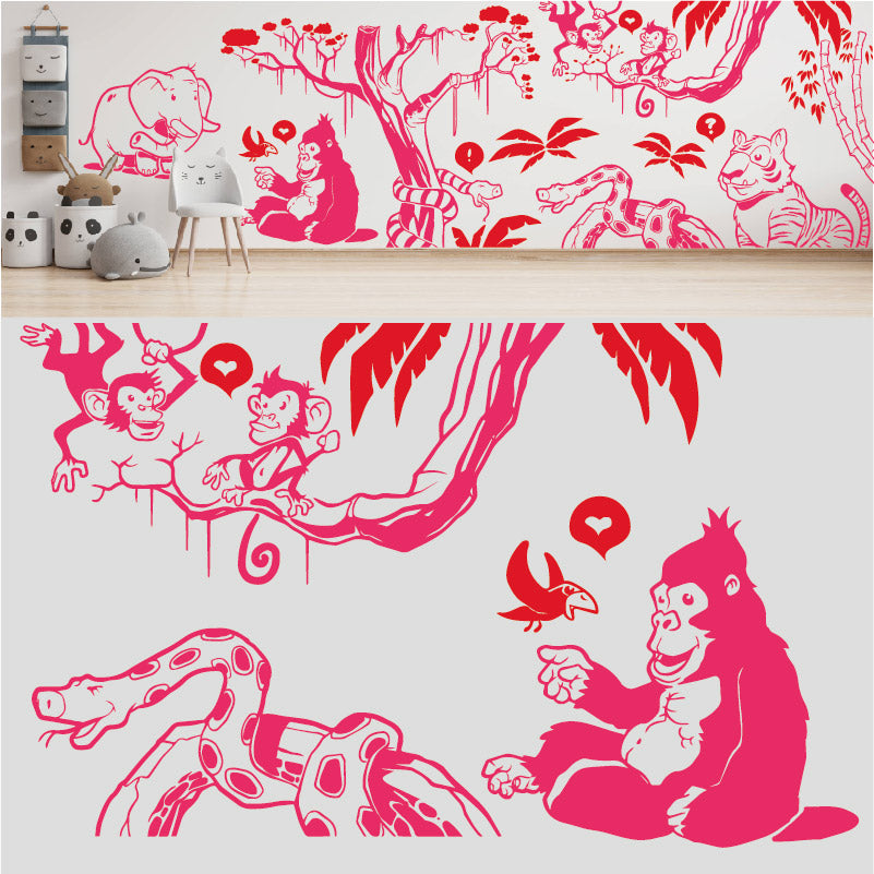 in the jungle complete wall mural wall sticker