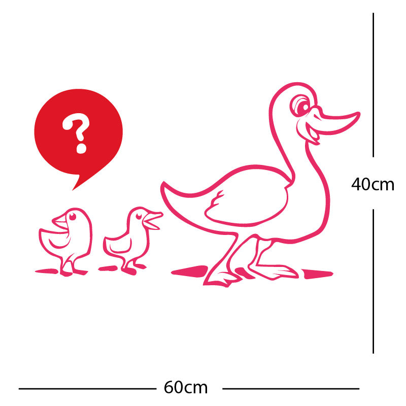 duck with chicks wall sticker