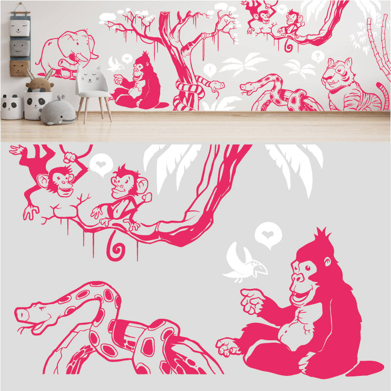 in the jungle complete wall mural wall sticker
