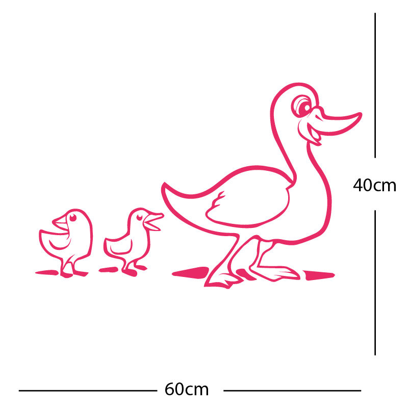 duck with chicks wall sticker