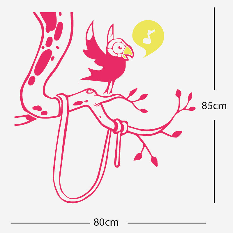 monkey in tree with treasure wall sticker