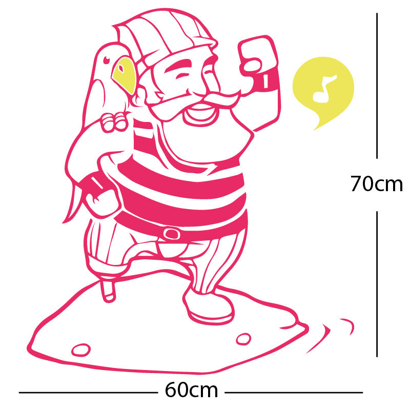 pirate ship wall sticker