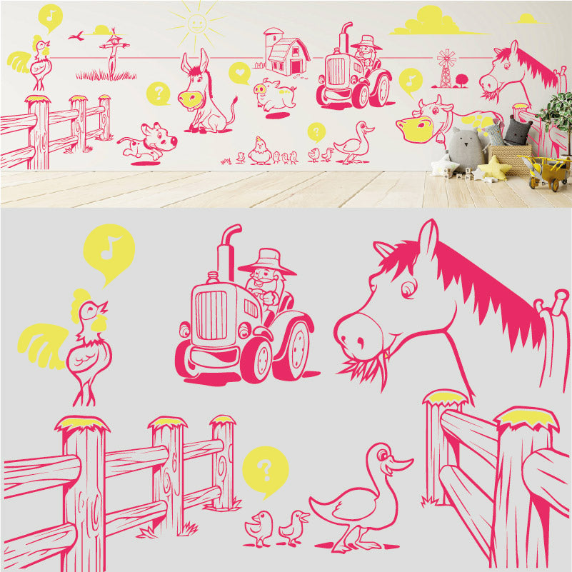 pirate boat and cabin boy wall sticker