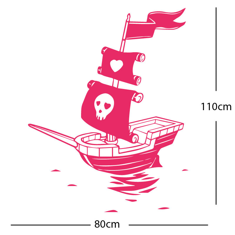 pirate ship wall sticker