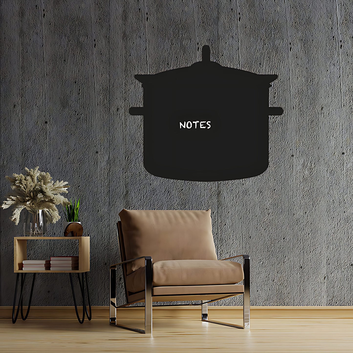 Kitchen Chalkboard Wall Decals - Charming Pots Design