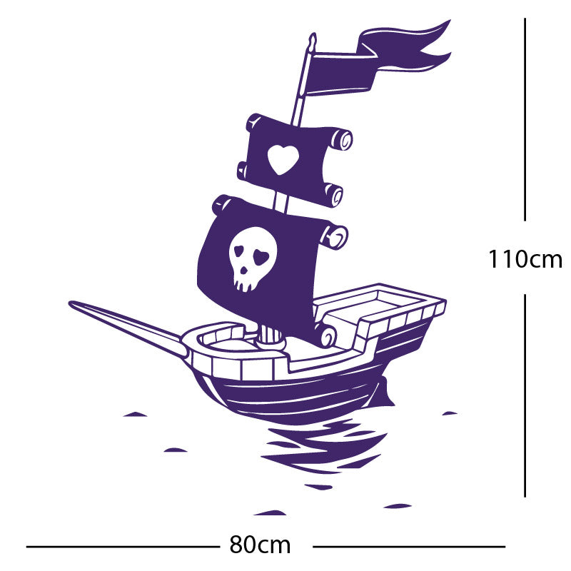 pirate ship wall sticker