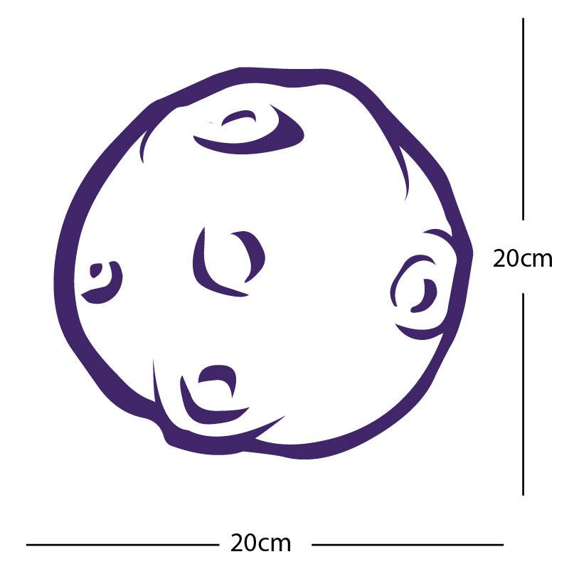 meteor asteroid wall sticker