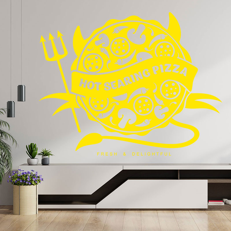 fast food pizza wall decal for restaurants takea