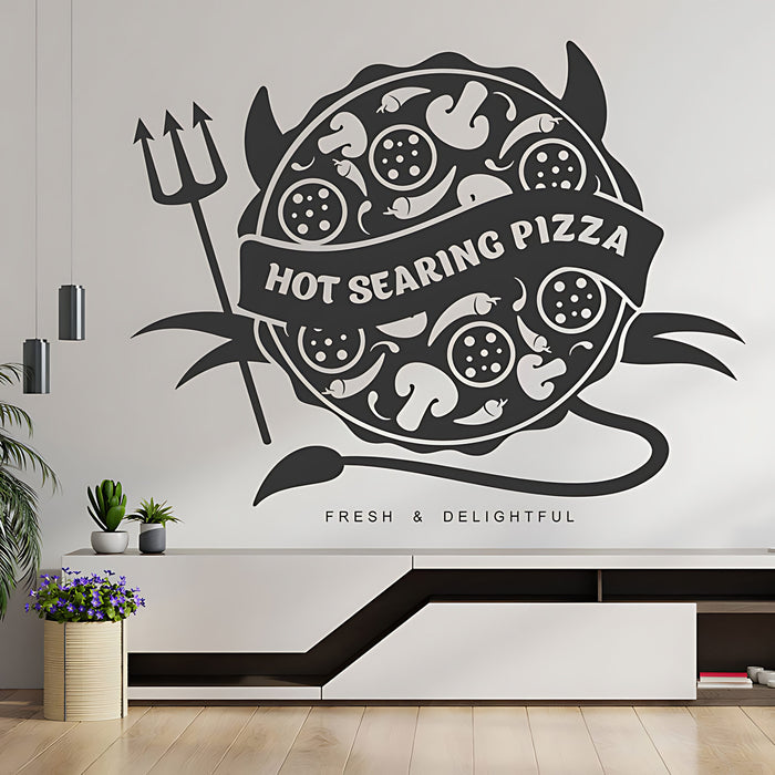 Fast Food Pizza Wall Decal for Restaurants - Takeaway and Cafe Sticker