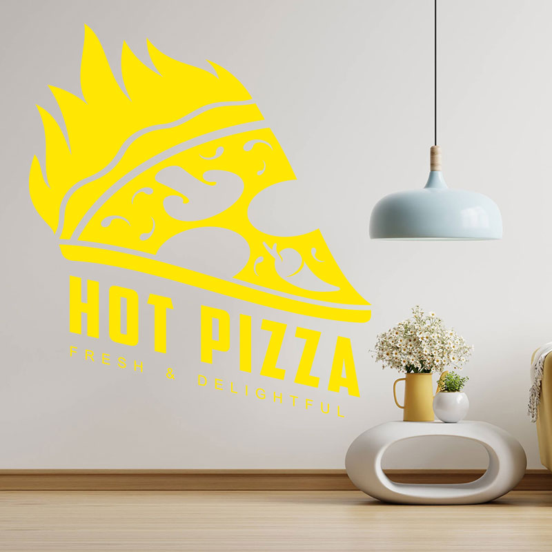 pizza takeaway wall sticker for cafes and restaura