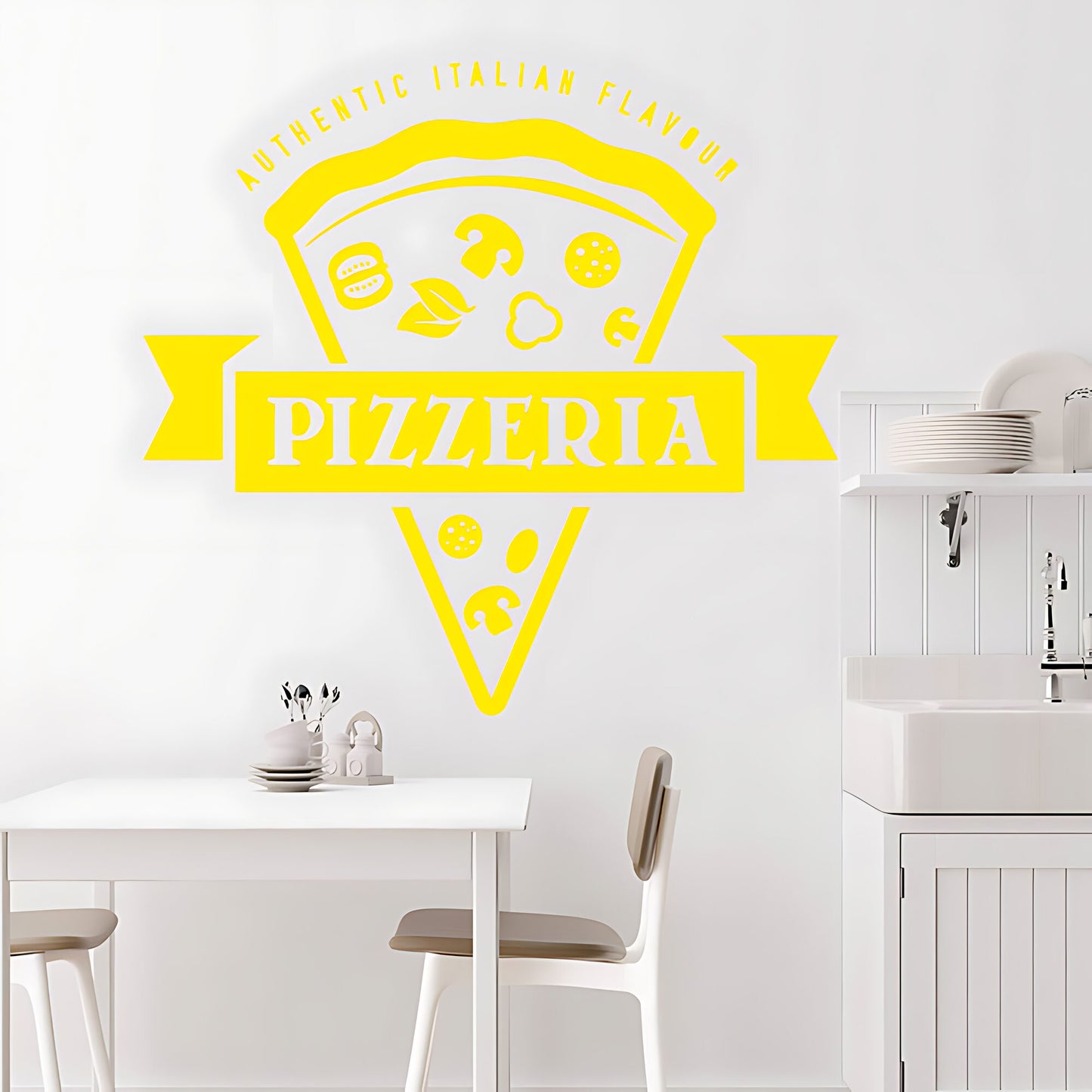 Pizza Restaurant Wall Decal - Fast Food Takeaway Sticker for Cafes
