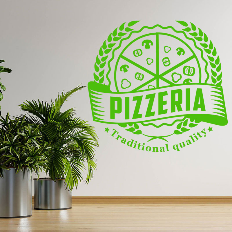 custom pizza takeaway wall sticker for fast food r