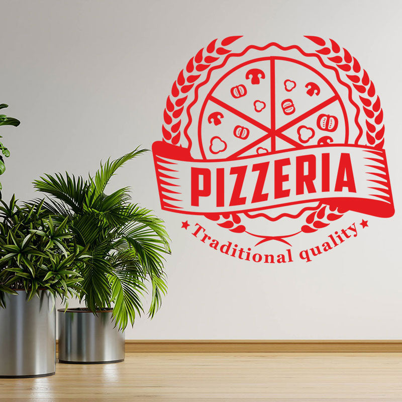 custom pizza takeaway wall sticker for fast food r